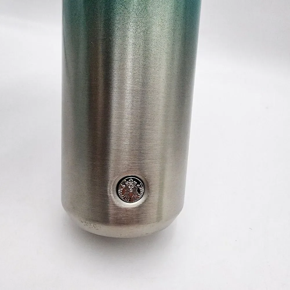 Starbucks Stainless Steel‎ Jewel Lid 20oz Glitter Silver Teal Ombré